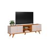 Rack TV Brazos Altavision Hasta 75" Blanco Crema y Café