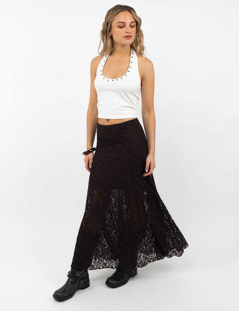 Falda Maxi Encaje Mujer Icono