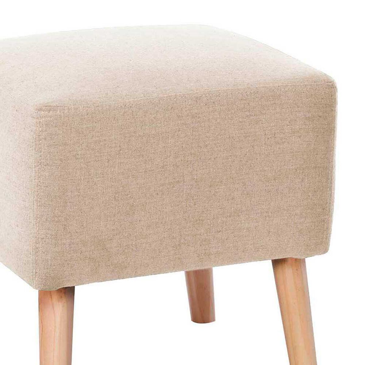 Pouf Latam Home Burdeos Lino Blanco