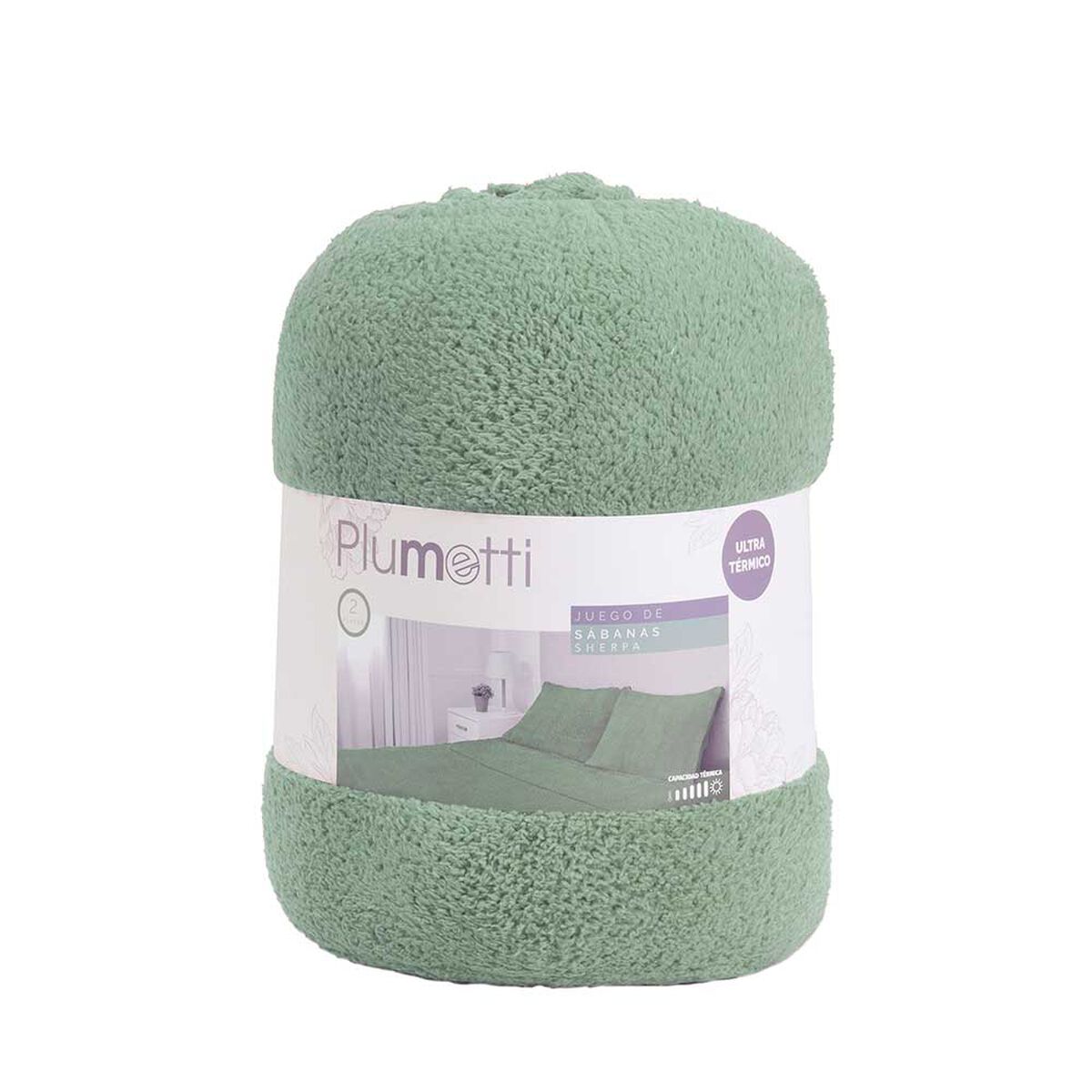 Juego de Sábanas Mashini 1,5 Plazas Liso Verde