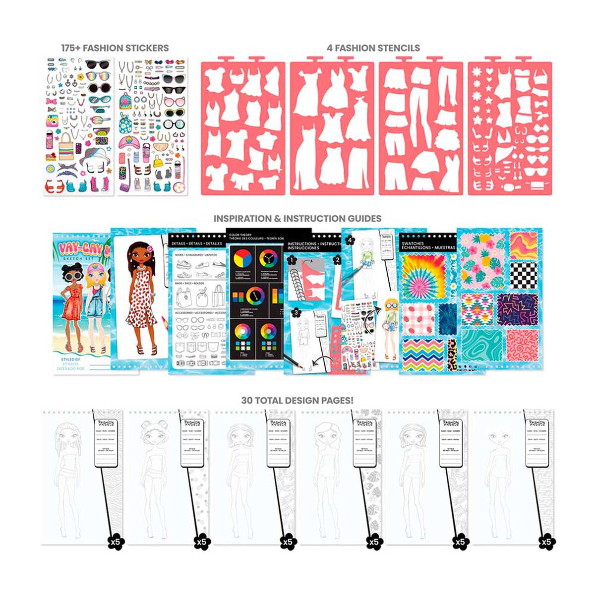 Set Diseña con Stickers Fashion Angels