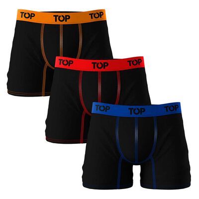 Pack 3 Bóxer Medio Microfibra Hombre Top
