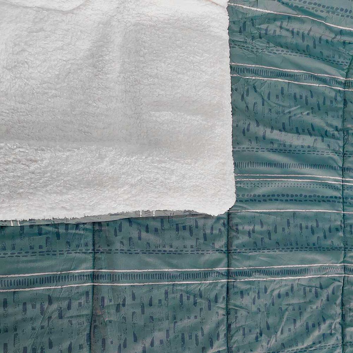 Plumón Sherpa Estampado Illusions 2 Plazas Luc Verde