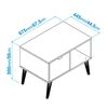 Mesa de Centro Home Mobili Jovi Blanco Café
