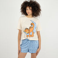 Pijama Mujer Garfield Gris