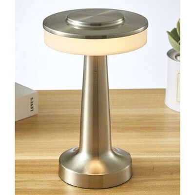 Lámpara de Mesa Metal Vgo Recargable con sensor  21 cm Plateado