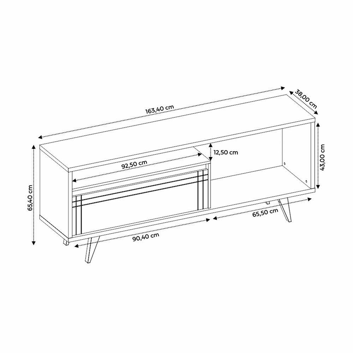 Rack TV Home Mobili Emi Hasta 60" Negro