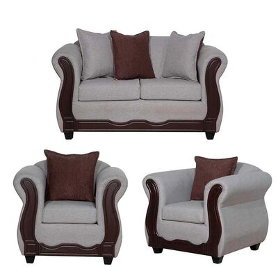 Juego de Living Black Factory Barcelona 4 Cuerpos Crema