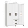 Cl&oacute;set Vekkahome Coimbra 6 Puertas 2 Cajones Blanco