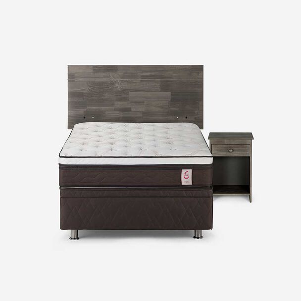 Boxet Rosen 1 Plaza New Style 6 + Respaldo + Velador Tabor Grafito