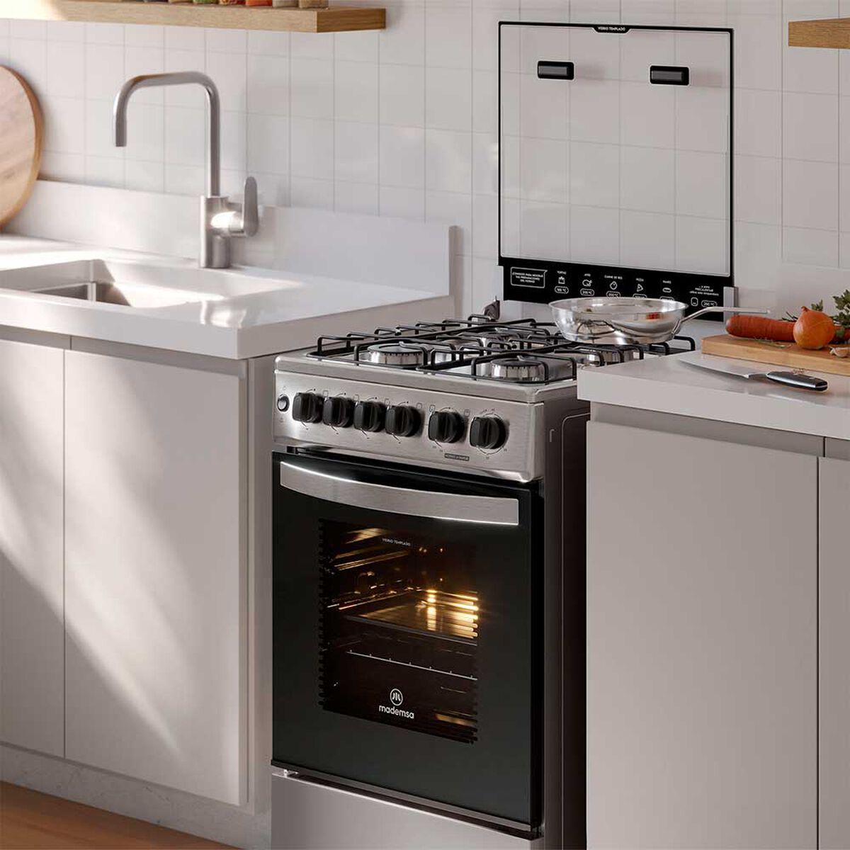 Cocina a Gas Mademsa FM4FSC 4 platos Inox