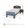 Cama Europea CIC 1 Plaza Excellence + Respaldo + Velador Gales