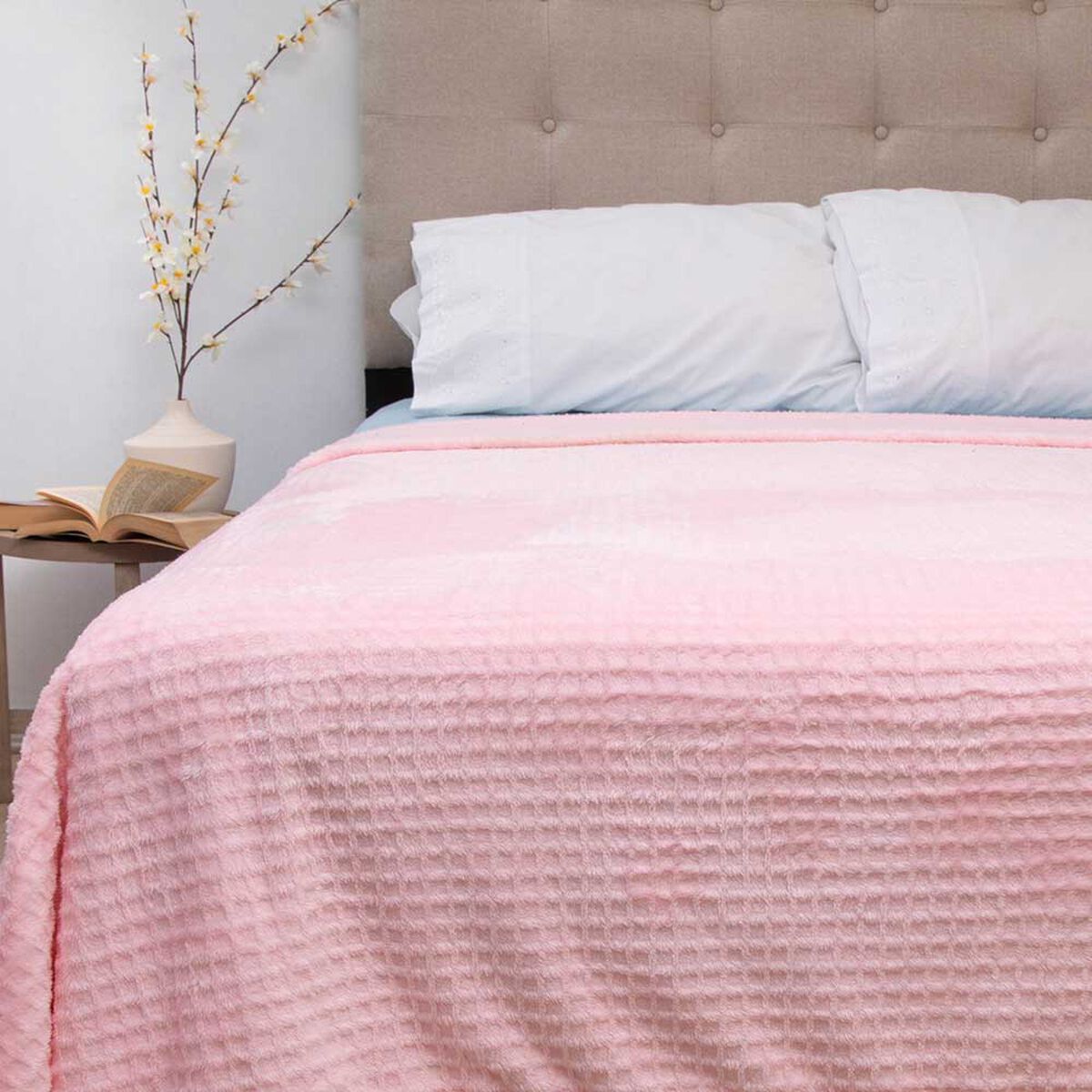 Frazada Poliéster Doral King Deluxe Rosado