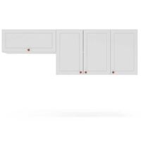 Mueble Aereo de Cocina Royal Vekkahome 4 Puertas Blanca