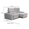 Sofá Reclinable Innovamuebles Magestic 2 Cuerpos Azul