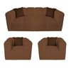 Juego de Living Muebles MYM Leonol Sof&aacute; 3 Cuerpos + Dos Sillones 1 Cuerpo Caf&eacute;