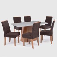 Juego de Comedor Roca Ribeira 6 Sillas Chocolate