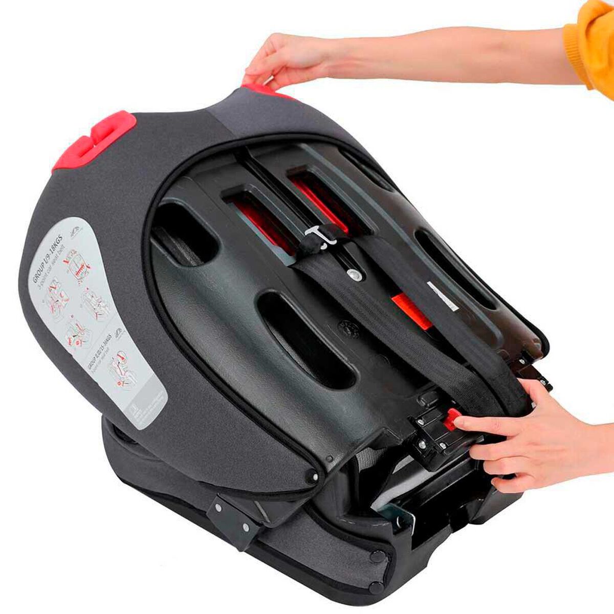 Silla de Auto Butaca Infantil SmartFix Isofix Plegable Negro Bebesit