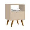 Velador Vekkahome Blanc 1 Cajón Blanco 