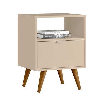Velador Vekkahome Blanc 1 Cajón Blanco 