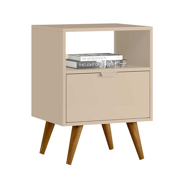 Velador Vekkahome Blanc 1 Cajón Blanco 