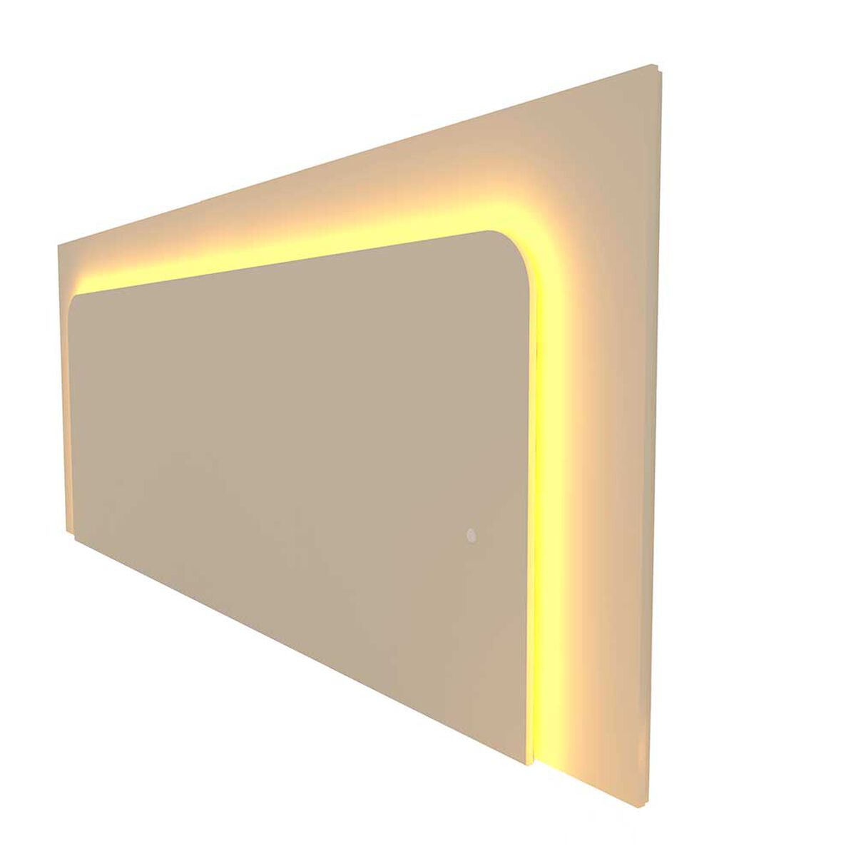 Respaldo 2 Plazas + 2 Veladores Decocasa Innova Led Off White
