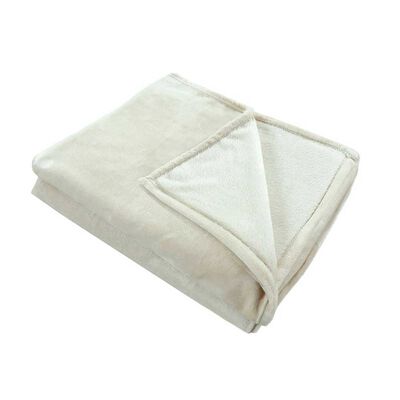 Imagen 2 del producto Frazada Poliéster Illusions King Flannel Beige