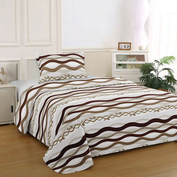 Quilt Illusions 1,5 Plazas Café Bruselas