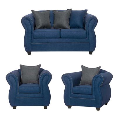 Imagen 1 del producto Juego de Living Black Factory Emili 4 Cuerpos Azul