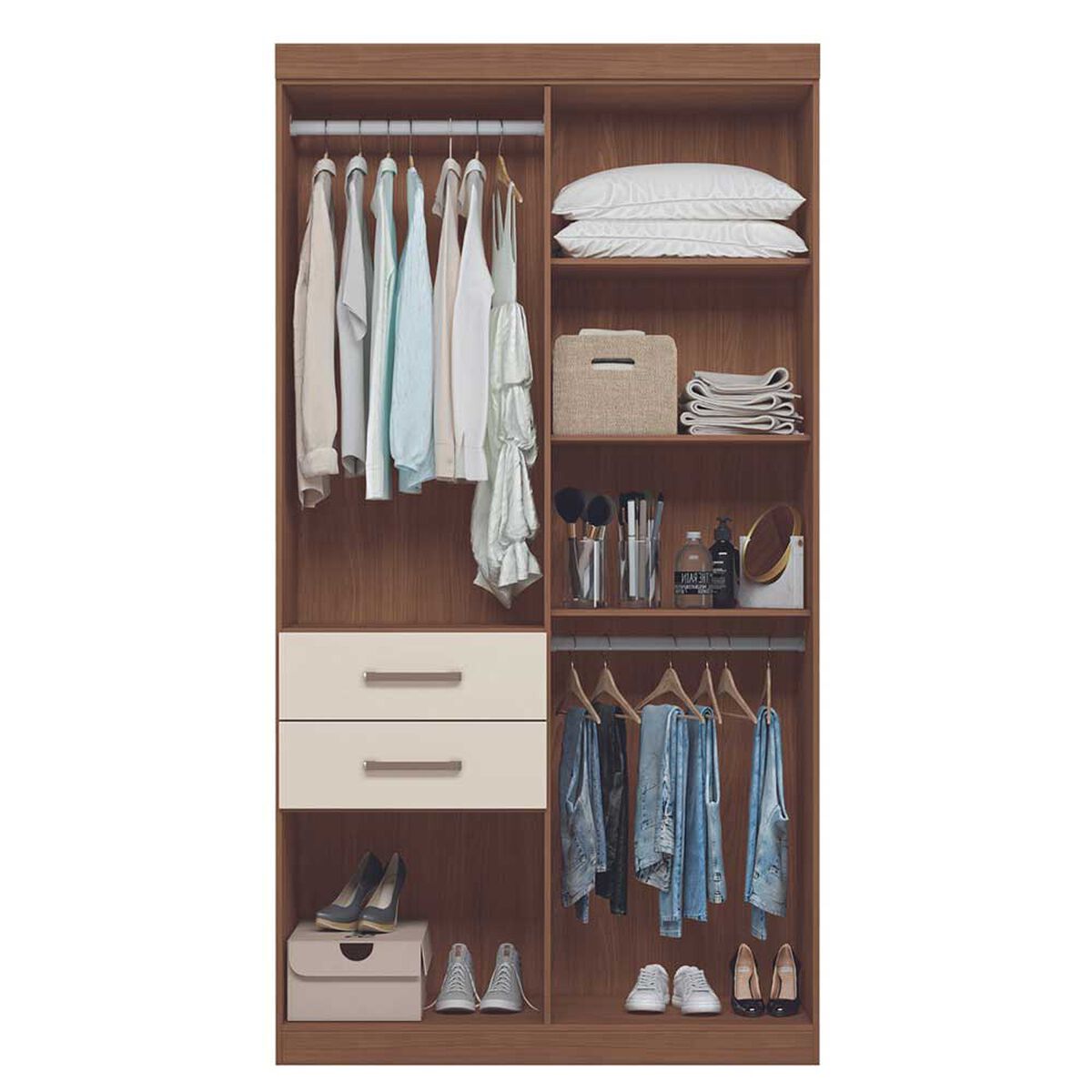 Clóset Onessta Verona 6 Puertas 2 Cajones Jatoba Arena