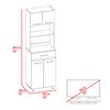 Mueble para Microondas Tuhome Luna 4 Puertas 1 Caj&oacute;n Blanco