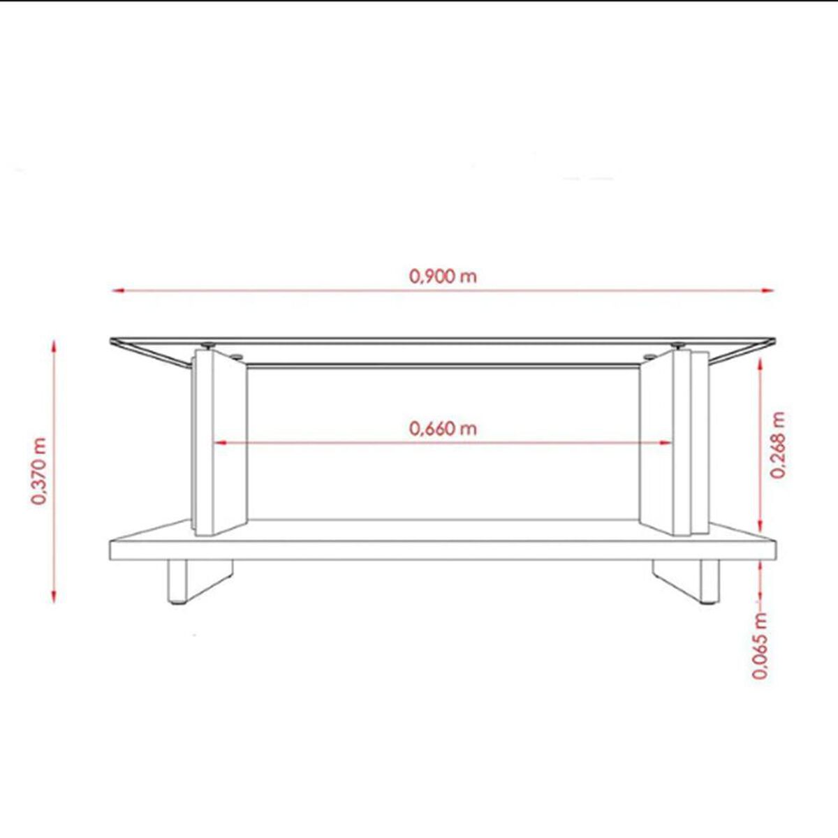 Mesa de Centro Altavision Frizz Calaca Blanco