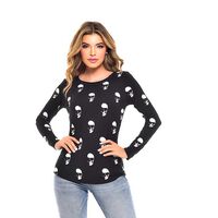 Polera Manga Larga Mujer Rock Caviar Negro