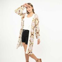 Kimono Mujer Alma Crudo, Morado, Negro