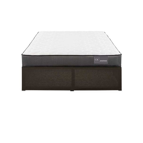 Cama Europea CIC Iron Smart 2 Plazas Anatomic + Faldón