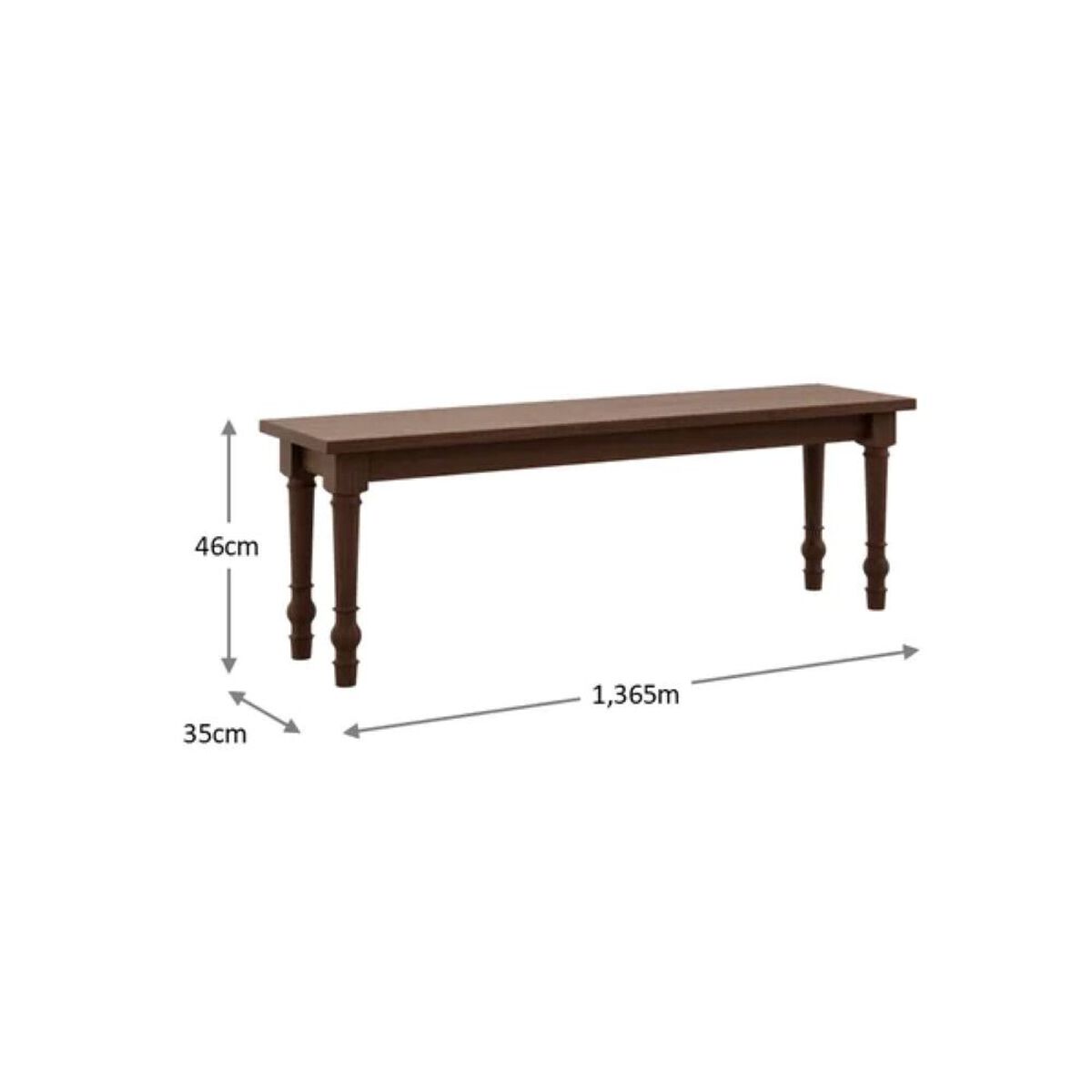 Banqueta Madera Roca Santa F&eacute; Caoba