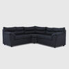Seccional Muebles MPR Array&aacute;n 2-1-2 Cuerpos Tela Negro