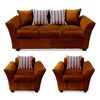 Juego de Living Elegant Detail Minesota Sof&aacute; 3 Cuerpos + Dos Sillones 1 Cuerpo Caf&eacute;