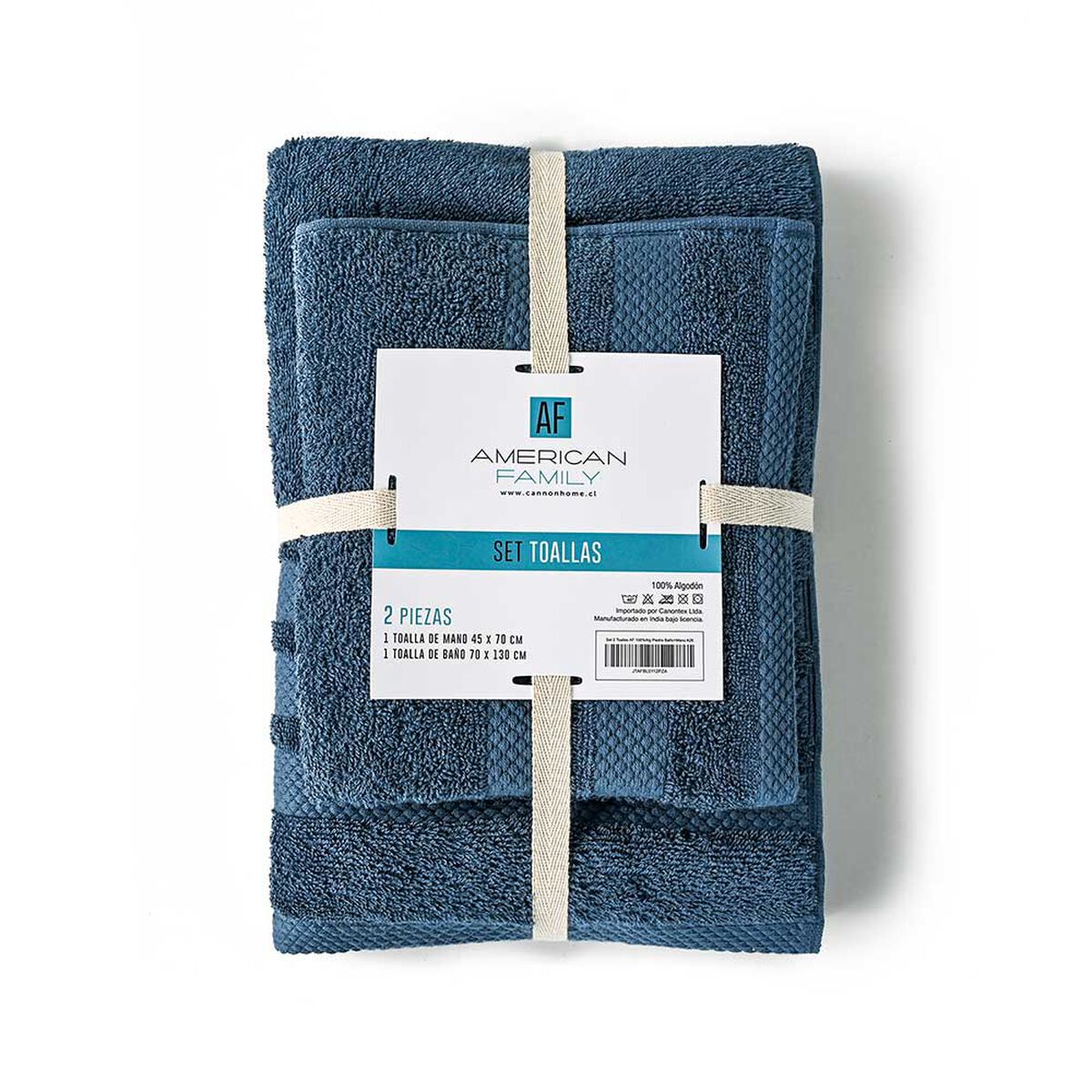 Set 2 Toallas American Family Piedra