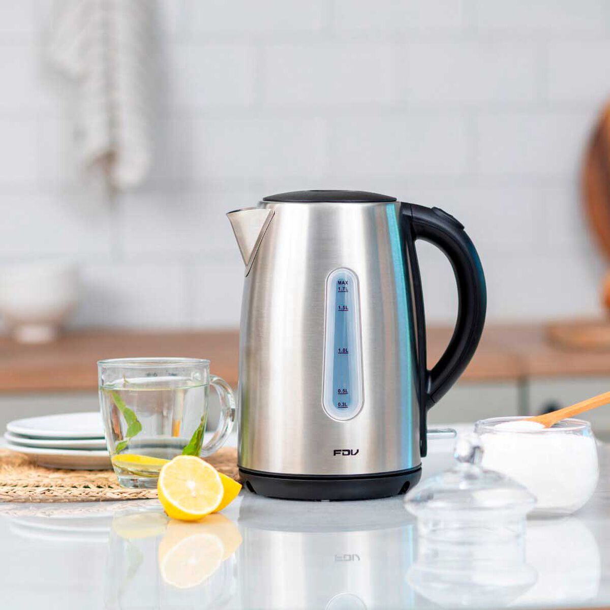 Hervidor El&eacute;ctrico Fdv Classic 1,7 lts. Gris