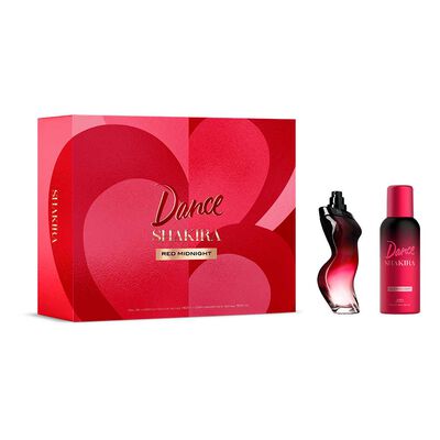 Set Regalo Shakira Perfume Mujer Dance Red Midnight EDT 80ml + Desodorante 150ml