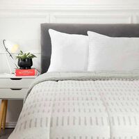 Plumón Coral Sherpa Casanova 1.5 Plazas Gris, Verde