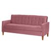 Futón Latam Home Genova Velvet 3 Cuerpos Palo Rosa