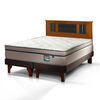 Cama Europea Flex Base Dividida 2 Plazas M&aacute;ximo Cobre + Respaldo Lorraine