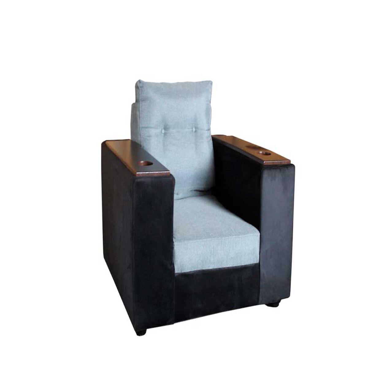Juego de Living Diseño A&M Home Jocelyn Sofá 3 Cuerpos + 2 Sillones 1 Cuerpo Negro Gris