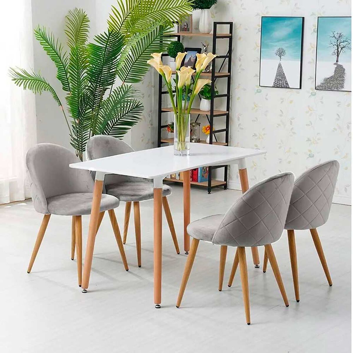 Pack de 4 Sillas Novahus Vintage Gris