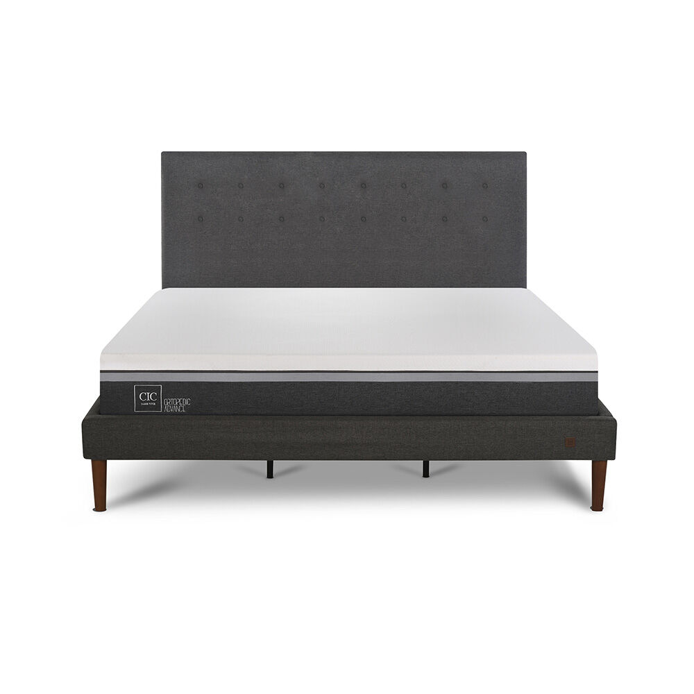 Cama Europea CIC King Ortopedic Advance + Respaldo Eufrates