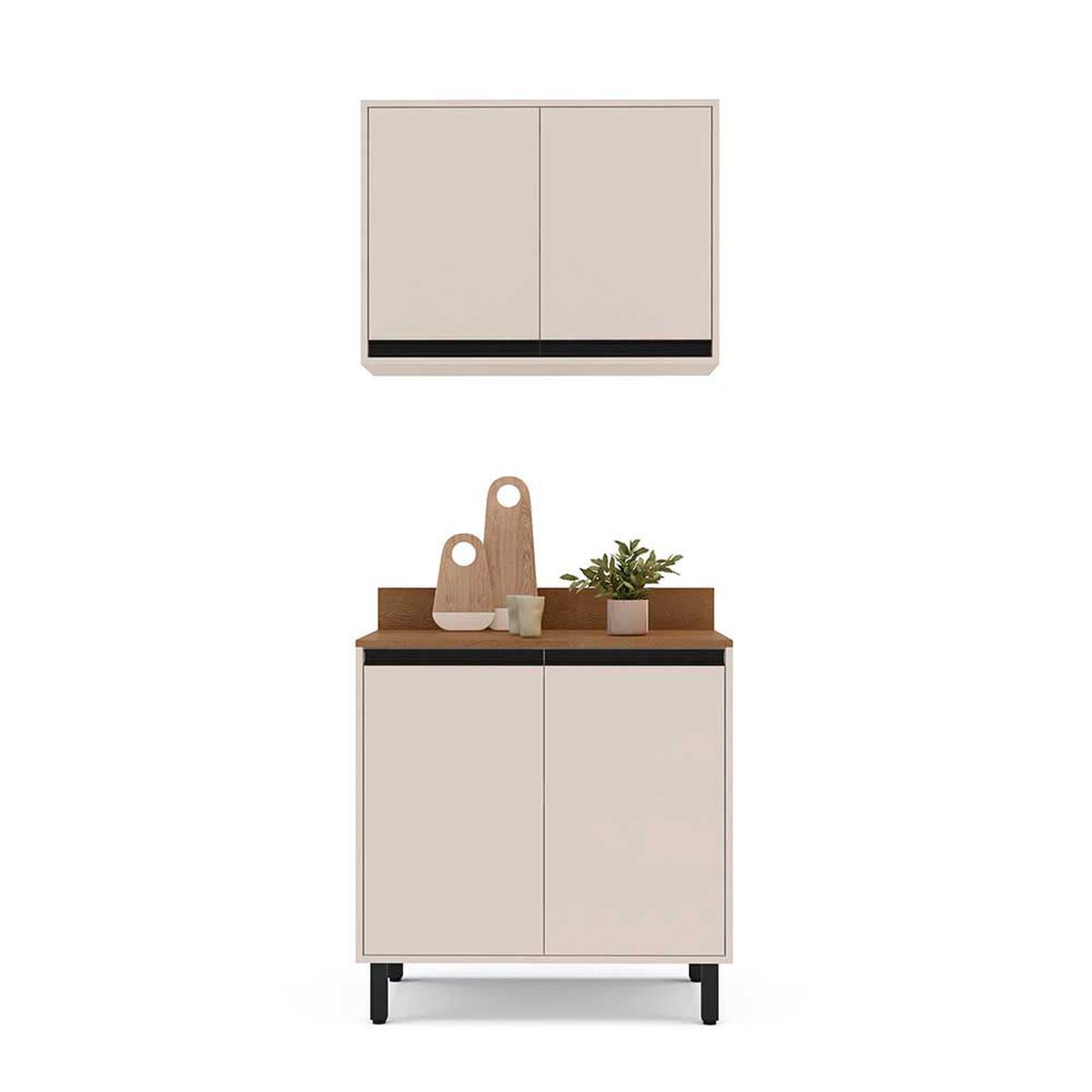 Kit Cocina Modular Premier Vekkahome 4 Puertas Beige