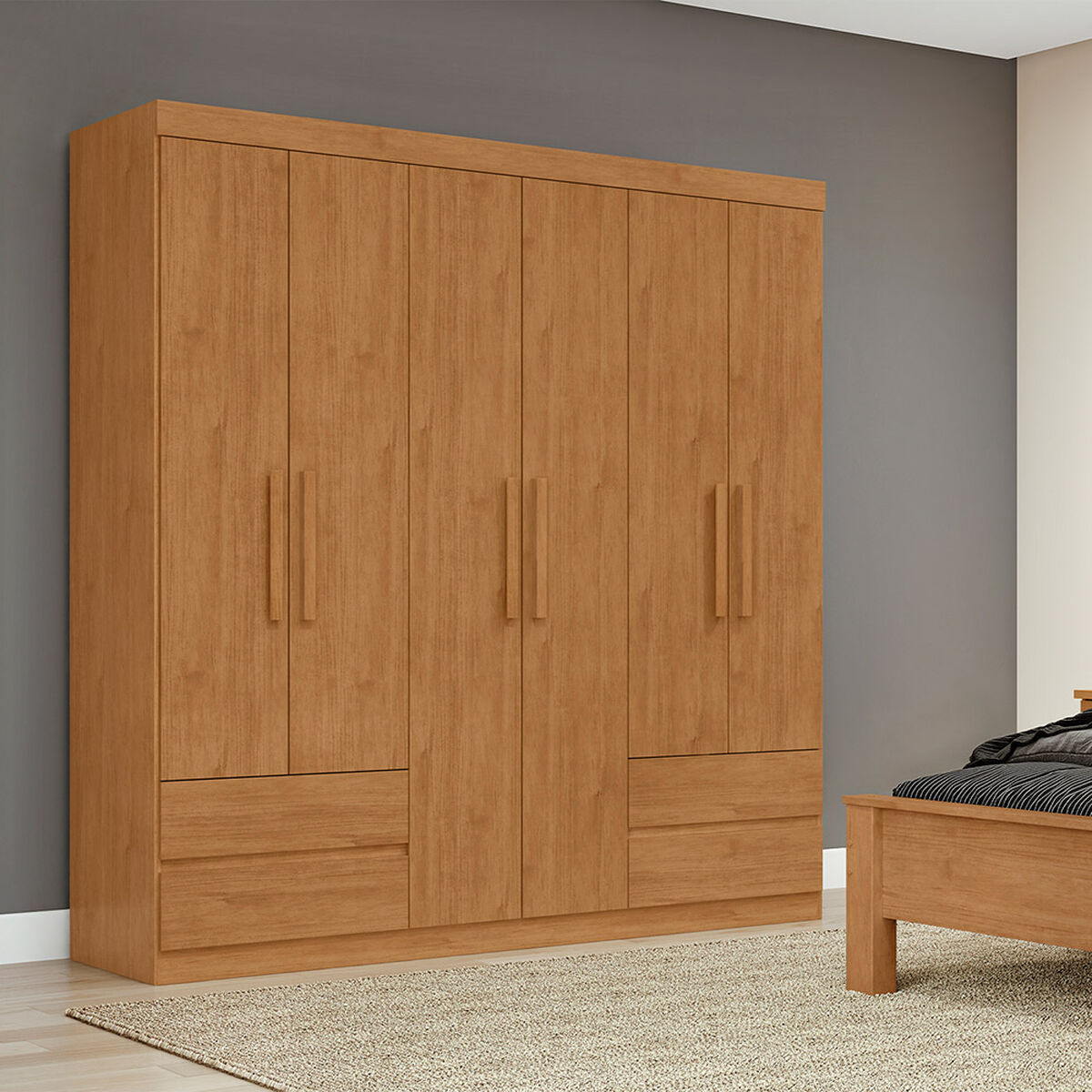Closet Di Poretti Design Zeus 4 Cajones 6 Puertas Caf&eacute;