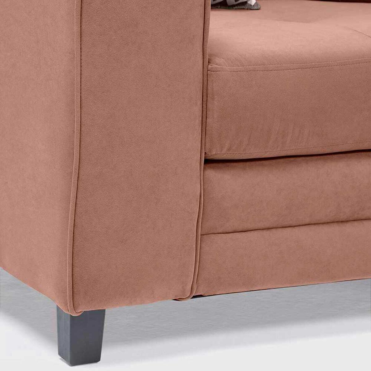 Sof&aacute; Seccional Derecho Living Factory Dubai 5 Cuerpos Chocolate